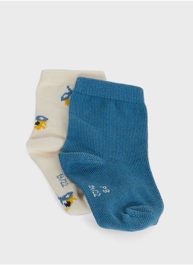 Petit Bateau Infant 2 Pack Assorted Socks  - Image 3