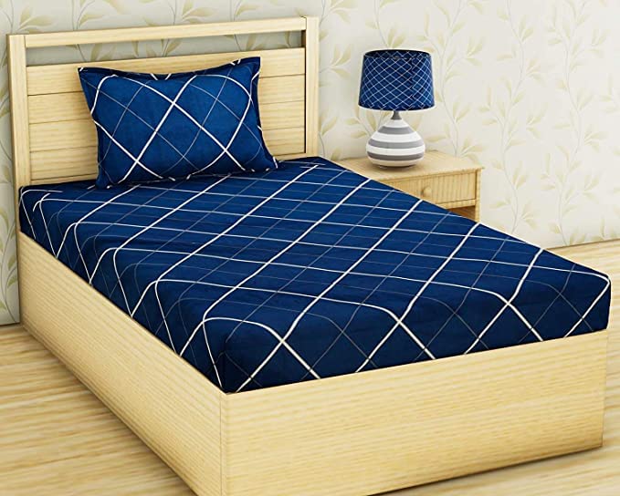 UmI. Brand Umi Super Soft Brushed Microfiber Cotton Single Bedsheet with Pillow CoverBedsheet 60X90Inches Pillow Cover 17X27Inches Bedsheet for Single BedGift Fort Occasions - Image 1