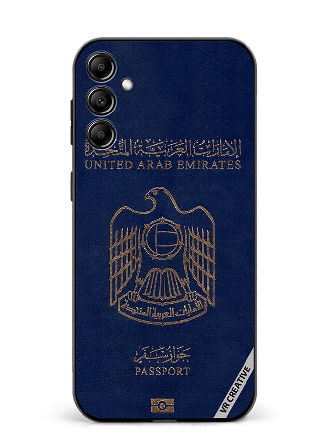 VR CREATIVE Protective Case Cover For Samsung Galaxy A14 5G/A14 Uae Passport Design Multicolour - Image 1