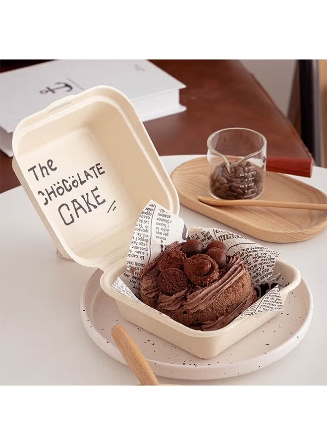 SM 50pcs Healthy Food Containers Sugarcane Pulp for Burgers Desserts Home Bakes Daily Use for Cafes Restaurants Home Use Takeaway Catering - Image 3