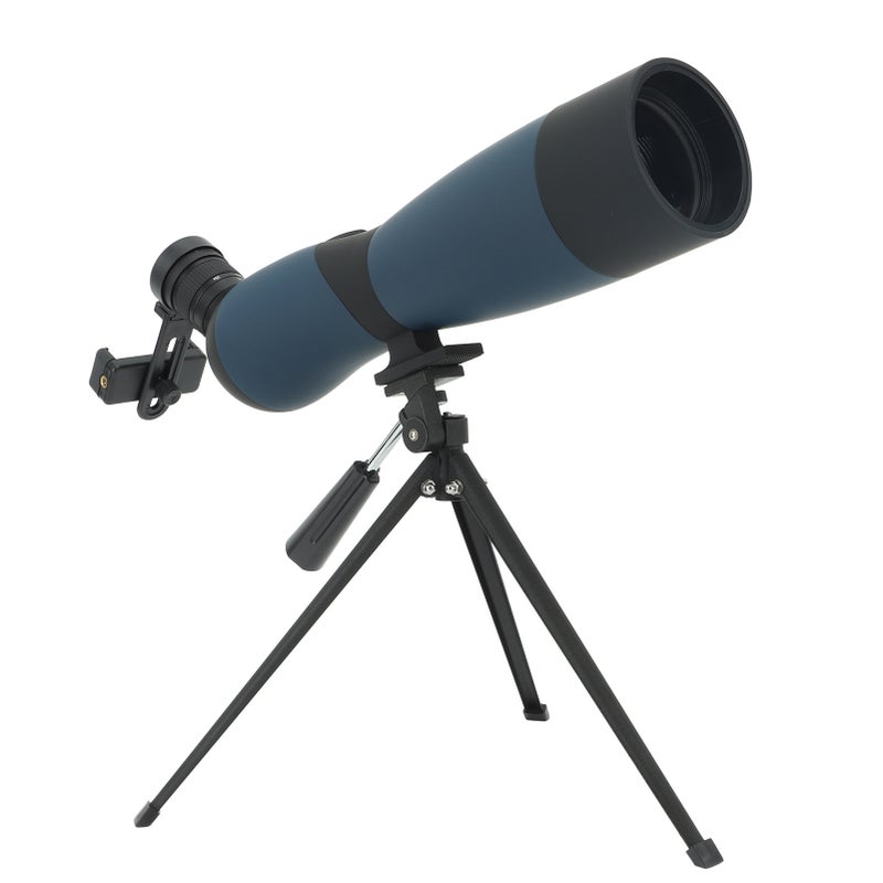 Spotting Scope with Tripod FMC Coating Shooting Scope with Carrying Bag Phone Adapter for Bird Watching Wildlife Scenery Blue - Image 2