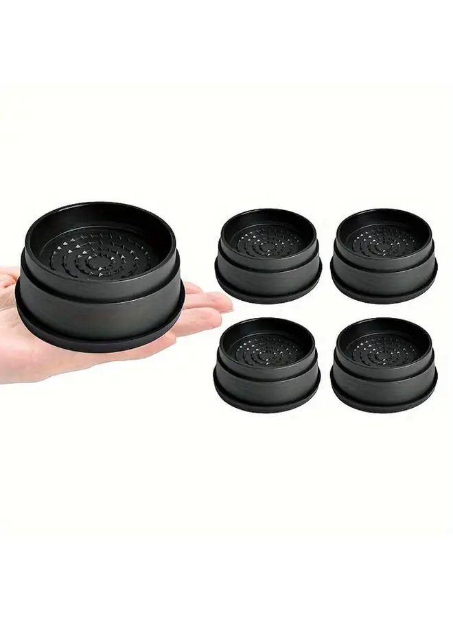 8 Pack 1 Inch Furniture Risers Heavy Duty Polypropylene Stackable Bed Risers For Desk Couch Sofa Chair Dorm Black - Image 1