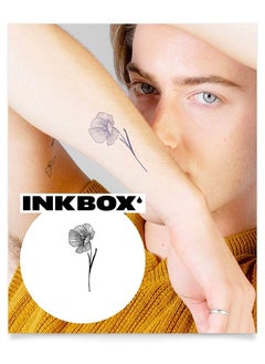 Inkbox Temporary Tattoos, Semi-Permanent Tattoo, One Premium Easy Long Lasting, Water-Resistant Temp Tattoo with For Now Ink - Lasts 1-2 Weeks, Grandiloquent, 5 x 2 in