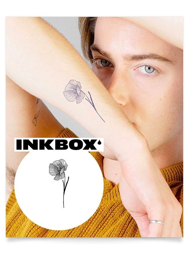 inkbox - Inkbox Temporary Tattoos, Semi-Permanent Tattoo, One Premium Easy Long Lasting, Water-Resistant Temp Tattoo with For Now Ink - Lasts 1-2 Weeks, Grandiloquent, 5 x 2 in - Image 1