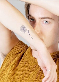 inkbox Inkbox Temporary Tattoos, Semi-Permanent Tattoo, One Premium Easy Long Lasting, Water-Resistant Temp Tattoo with For Now Ink - Lasts 1-2 Weeks, Grandiloquent, 5 x 2 in  - Image 2