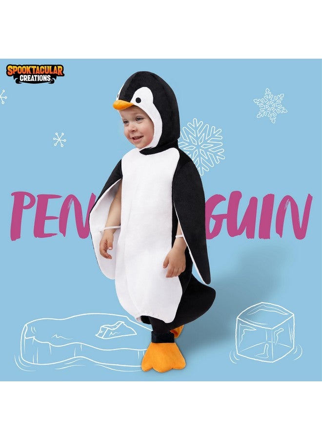 Spooktacular Creations Halloween Baby Penguin Costume, Toddler Unisex Animal Costume With Penguin Hood For Boys And Girls Halloween Cosplay Parties  - Image 2