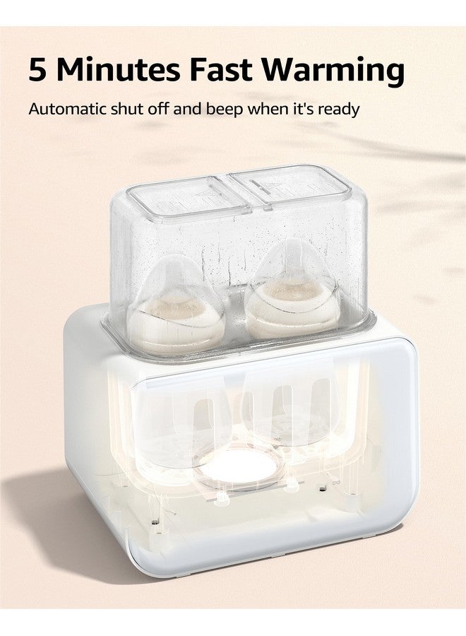 GROWNSY Baby Bottle Warmer, Grownsy 8-in-1 Fast Milk Warmer with Timer Breastmilk or Formula, Fits 2 Bottles, Accurate Temperature Control, with Defrost, Sterili-zing, Keep, Heat Baby Food Jars Function  - Image 3