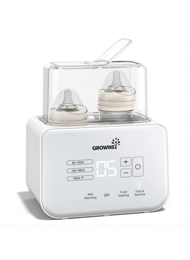 GROWNSY Baby Bottle Warmer, Grownsy 8-in-1 Fast Milk Warmer with Timer Breastmilk or Formula, Fits 2 Bottles, Accurate Temperature Control, with Defrost, Sterili-zing, Keep, Heat Baby Food Jars Function  - Image 1