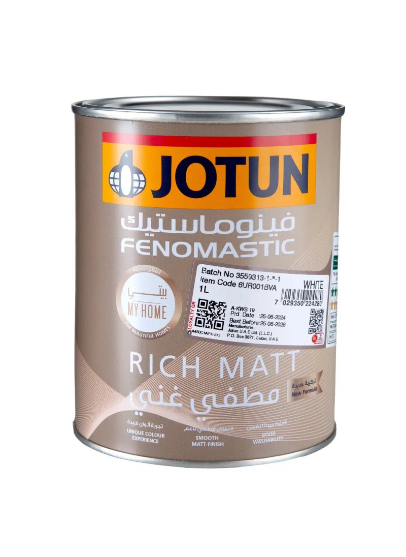 Jotun Jotun Fenomastic My Home Rich Matt Interior Paint (1 L, White) 