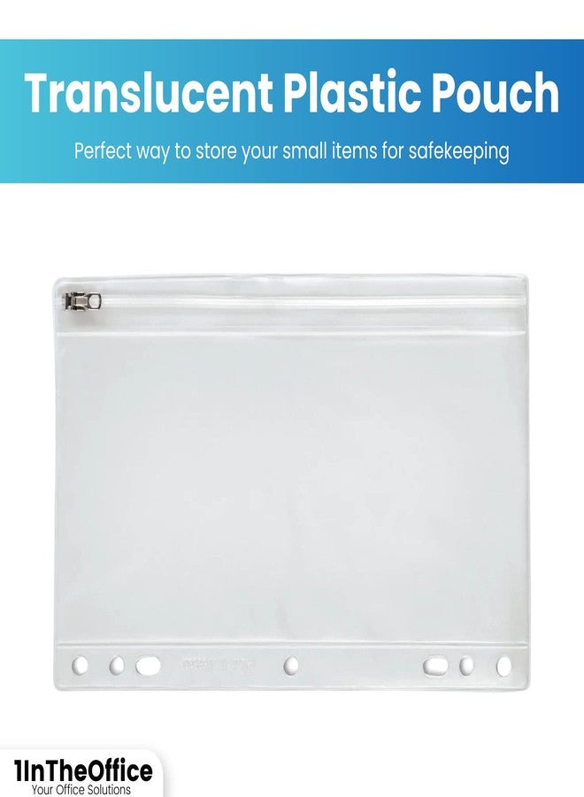 1InTheOffice Clear Pencil Pouch, Pencil Pouch for 3 Ring Binder, Zippered, Vinyl, 8 Pack - Image 4