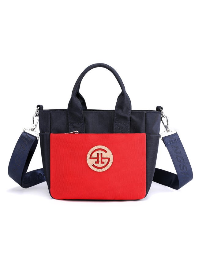 Jielang Shi Contrast Women's Bag 2020 OxFord Cloth Shoulder Diagonal Bag Casual Handbag Generation-Color:Red  - Image 1