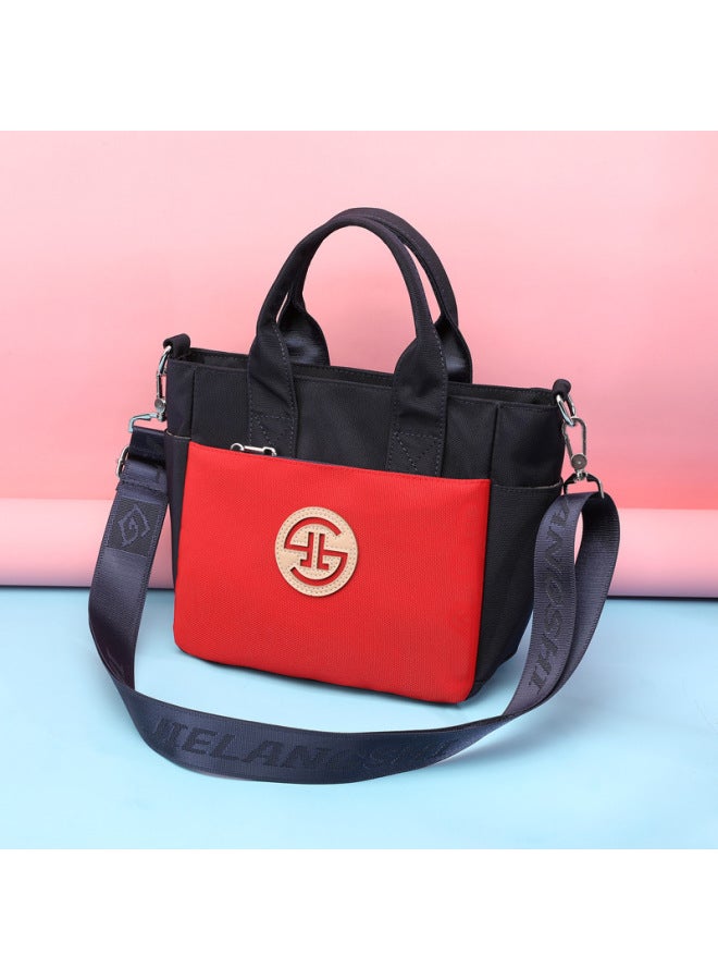 Jielang Shi Contrast Women's Bag 2020 OxFord Cloth Shoulder Diagonal Bag Casual Handbag Generation-Color:Red  - Image 3