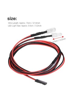 Dilwe Rc Led Light Kits 2Pcs 5Mm Headlights Rc Accessory Led Lights For 1/10 Model Drift Car Vehicle(12 Red Light)  - Image 4