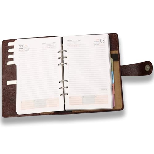COI Brown Dated 2026 Daily Planner Appointment Book with Pen Loop, Inner Pocket for Office going Men & Women with pen - Image 4