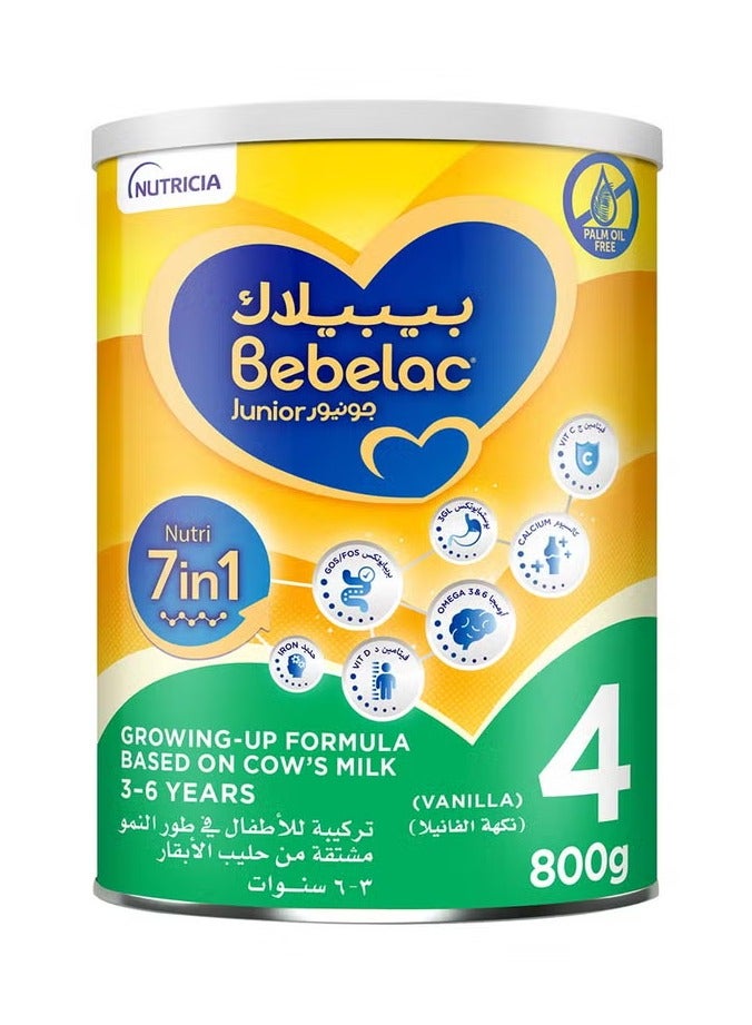 بيبيلاك جونيور نوتري 7 في 1 تركيبة حليب الأطفال في مرحلة النمو من 3 إلى 6 سنوات 800 جم