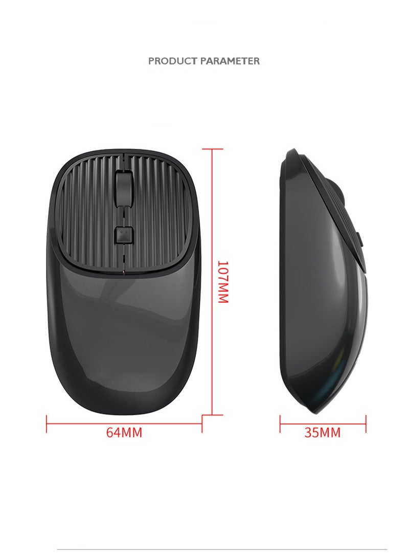 Wireless Mouse Ergonomic Mute Key Rechargeable Anti-slip Comfortable Grip DPI Fast Switching 4 Buttons 2.4GHz Suitable For Desktop And Laptop Computers (Red) - Image 3