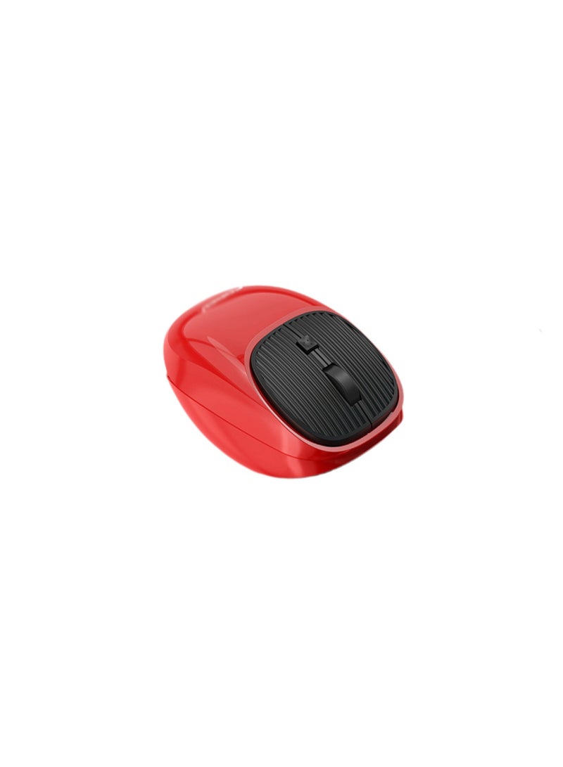 Wireless Mouse Ergonomic Mute Key Rechargeable Anti-slip Comfortable Grip DPI Fast Switching 4 Buttons 2.4GHz Suitable For Desktop And Laptop Computers (Red) - Image 1