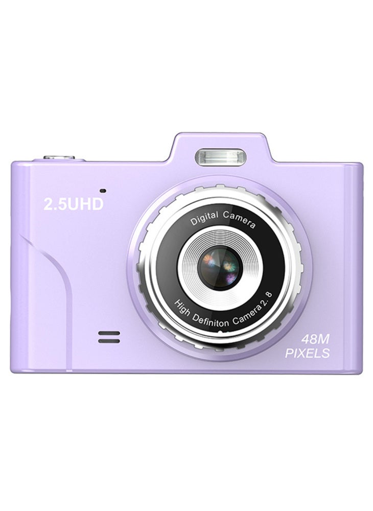 Generic HD Pixel CCD Retro Student Camera 2.8-inch LCD Display Portable Digital Camera Support TF Card - Purple - Image 1