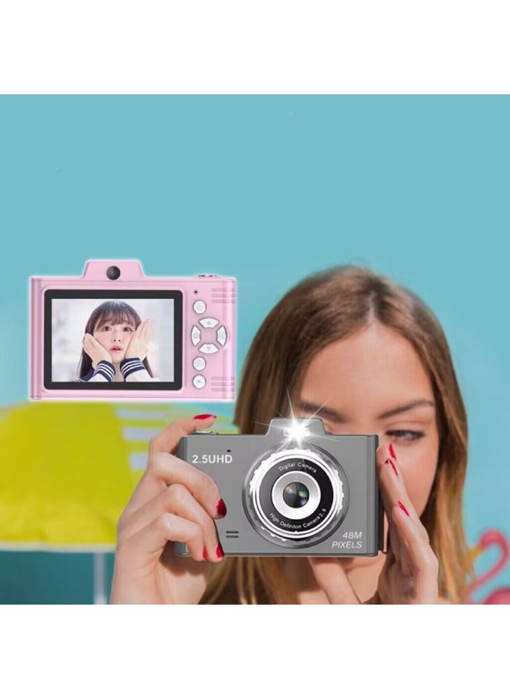 Generic HD Pixel CCD Retro Student Camera 2.8-inch LCD Display Portable Digital Camera Support TF Card - Purple - Image 3