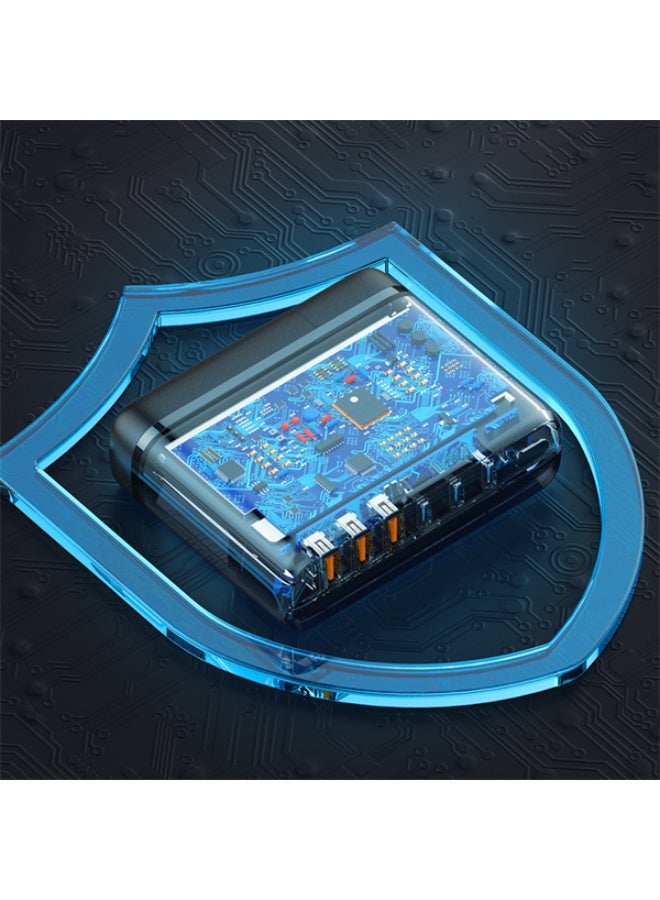 ريبنيو شاشة LED بمنفذ GaN 6-USB+PD بقوة 140 وات، كابل تمديد لشحن سطح المكتب بسرعة 1.5 متر مع قابس قابل للاستبدال، الولايات المتحدة/الاتحاد الأوروبي/المملكة المتحدة لأجهزة iPhone Samsung MacBook Laptop - Image 5