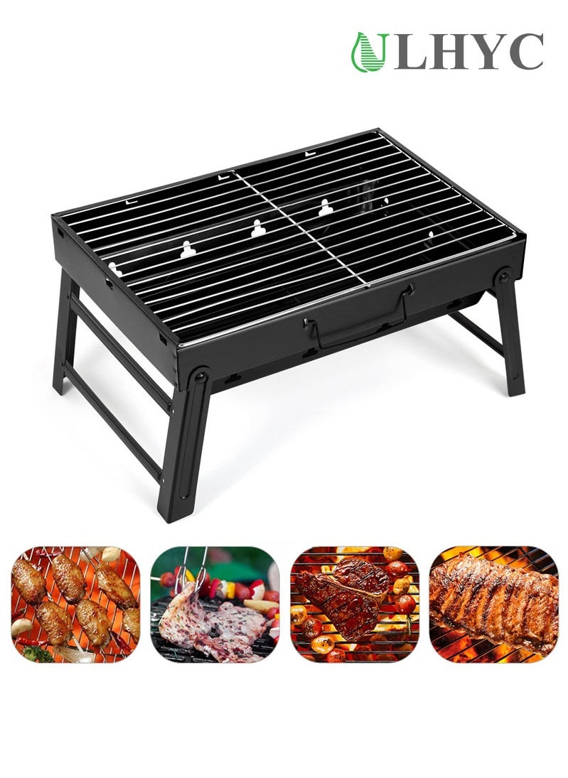 BBQ Grill, Charcoal BBQ Folding Portable Lightweight BBQ Tools Outdoor BBQ Cooking Camping Hiking Picnic Tailgate Backpacking Party