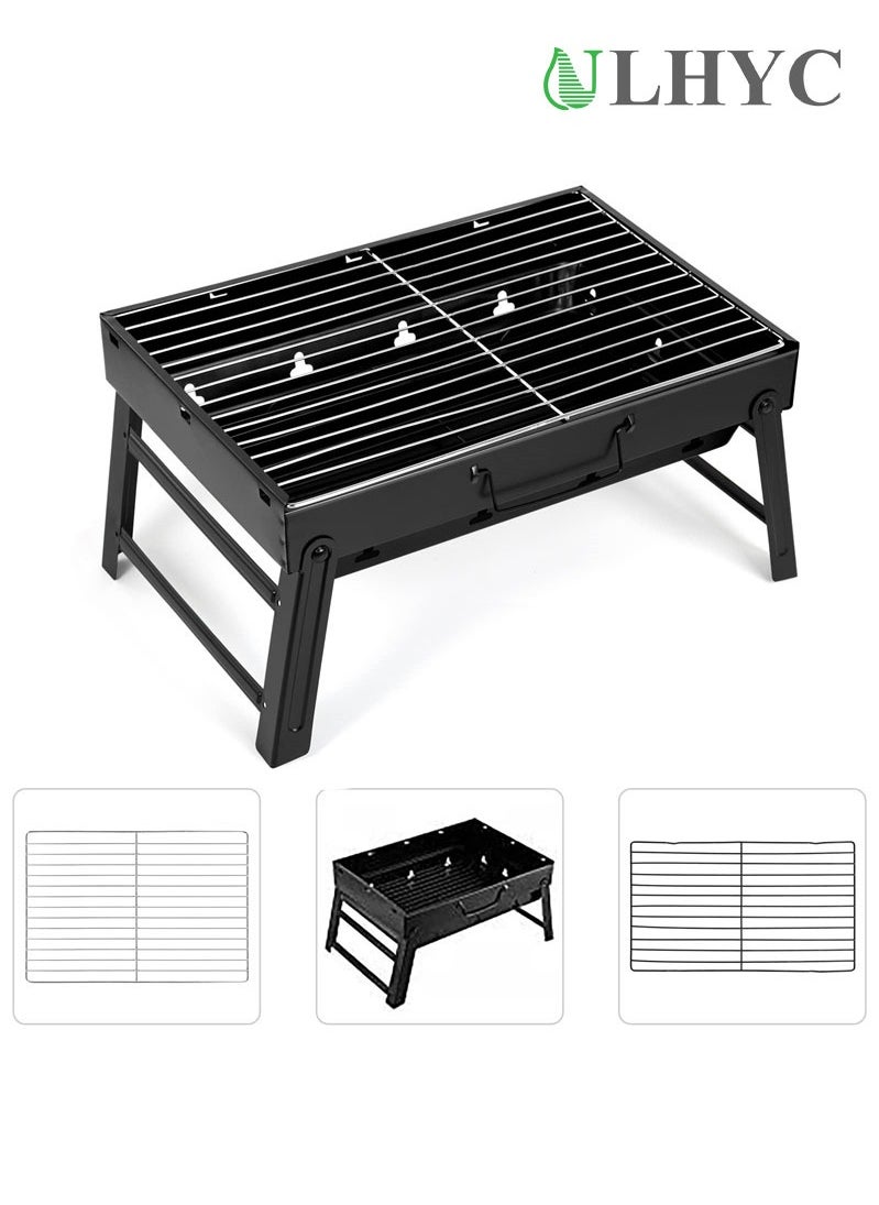 BBQ Grill, Charcoal BBQ Folding Portable Lightweight BBQ Tools Outdoor BBQ Cooking Camping Hiking Picnic Tailgate Backpacking Party