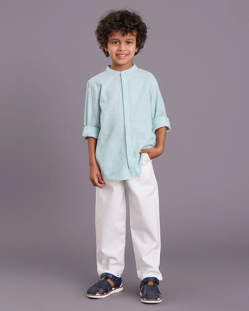 Redtag Boys Cream Casual Trousers