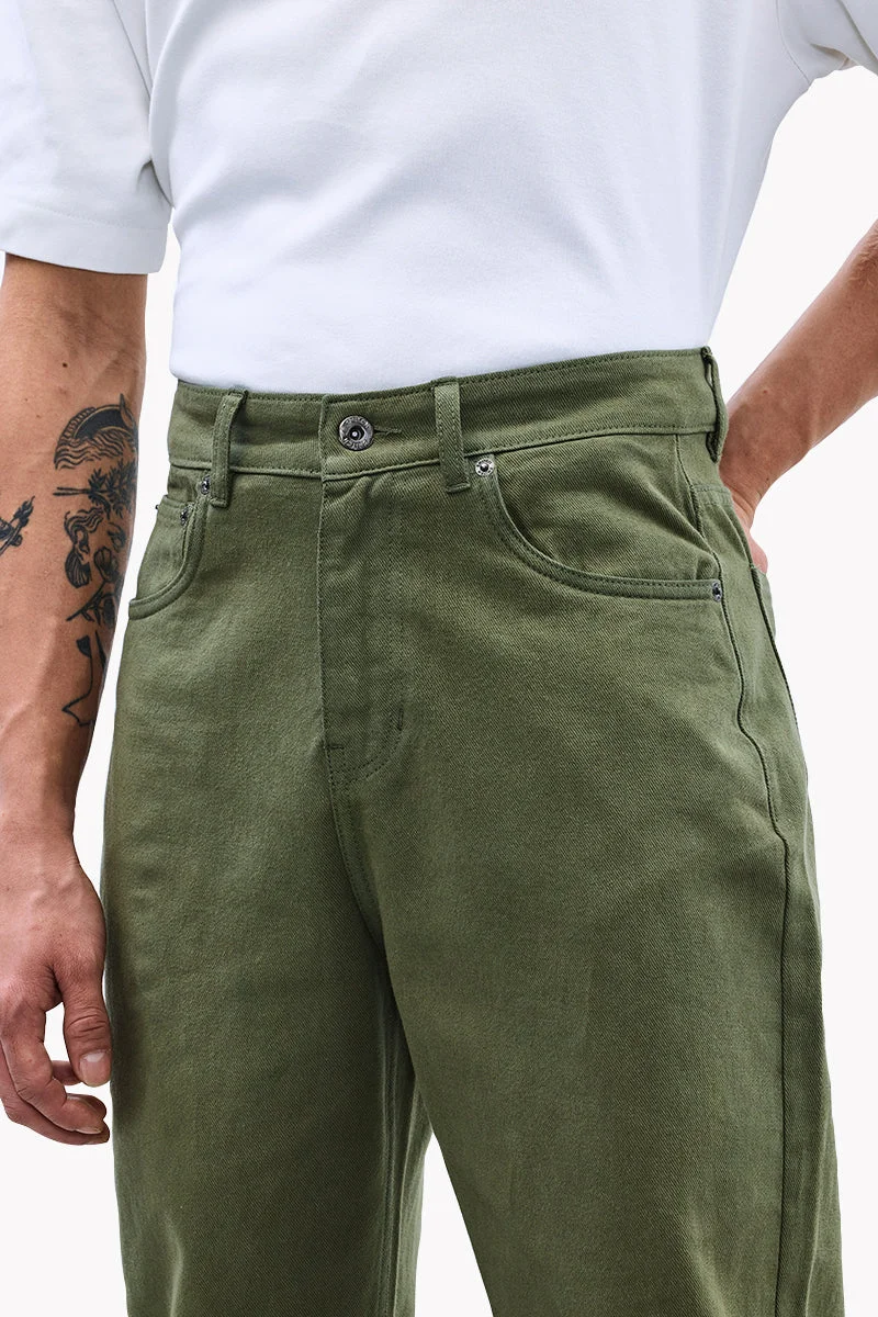 SNITCH Olive Core Lab Denim Baggy Jeans for Men | Best Price UAE