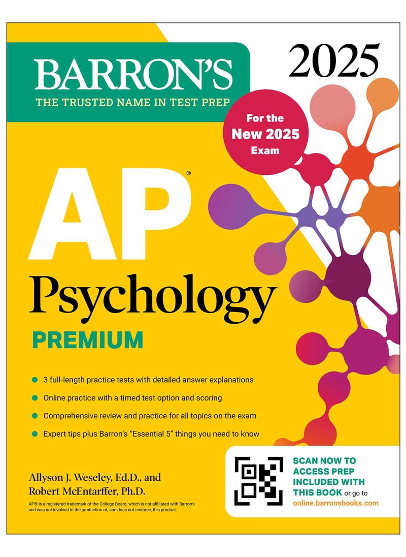 AP Psychology Premium, 2025: Prep Book for the New 2025 Exam with 3 Practice Tests + Comprehensive Review + Online Practice - pzsku/Z5B13D92A55633C71E6DFZ/45/_/1732717401/1de90119-b940-4490-b118-4a21dc7b6400