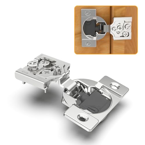 Chibery 20 Pack 58 Overlay 4D Soft Close Concealed Hinges for Face Frame Door Adjustable Closing Speed Smooth Slow Self Close Hinges Satin Nickel 105 Open Angle Stainless Steel Cabinet Hinges - Image 1