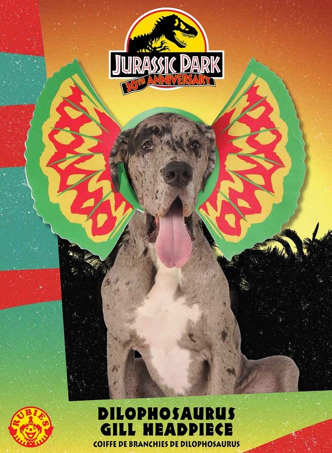 روبيز زي تنكري على شكل خياشيم ديناصور ديلوفوصور من عالم الجوراسي، مناسب للكلاب والقطط، من روبيز، مقاس صغير/متوسط - Image 2