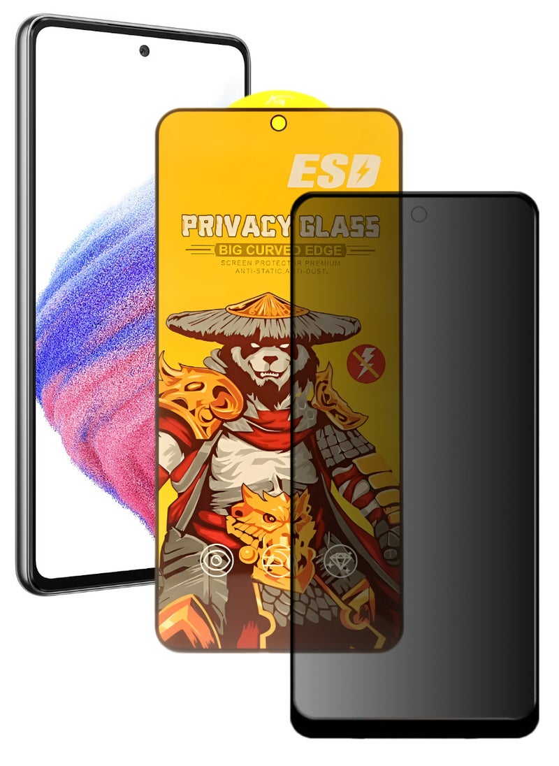 ESD Tempered Dustproof Privacy Glass Screen Protector Compatible For Samsung Galaxy A53 5G - Image 1