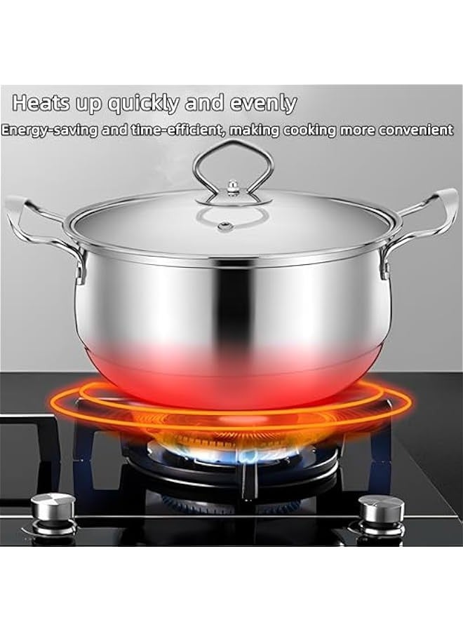 بيوينتي Beauty 5 قطع مجموعة ستانلس ستيل لأواني الطهي، قدر، مقلاة، قدر الحليب، مقابض مريحة، متوافقة مع جميع أنواع المواقد، آمنة للغسيل في غسالة الأطباق، ستانلس ستيل صالح للطعام، أساسيات المطبخ المتينة والأنيقة - Image 5