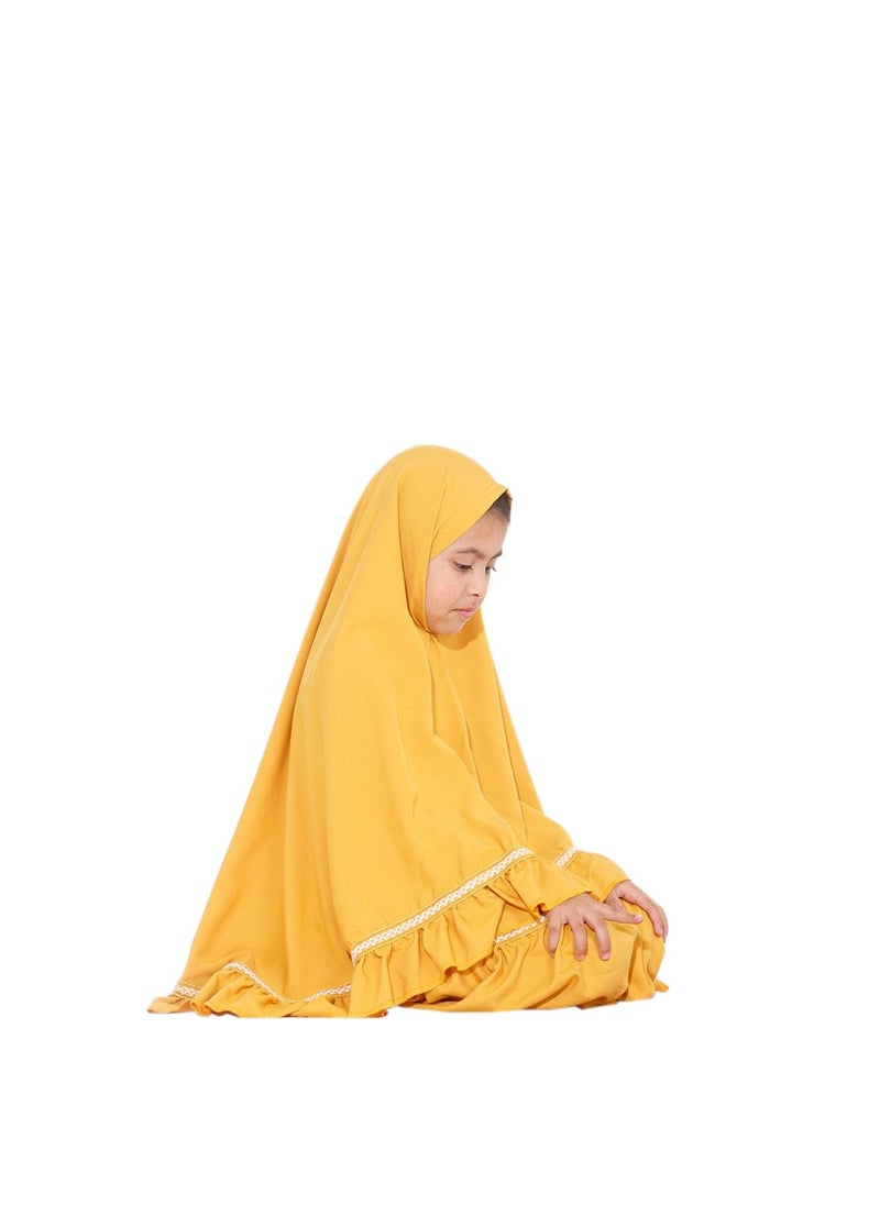 Ruffle Prayer Set For Girls Yellow Color - pzsku/Z5B1418514A38A2E8CBEDZ/45/_/1701172558/54ee068c-6bbc-48e2-b872-da576f7f46ee