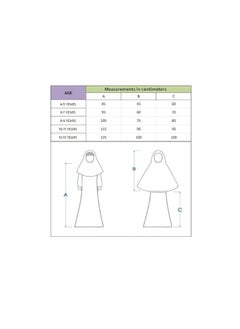 إلانيسا  طقم صلاة كشكش للفتيات اللون اصفر  - Image 5
