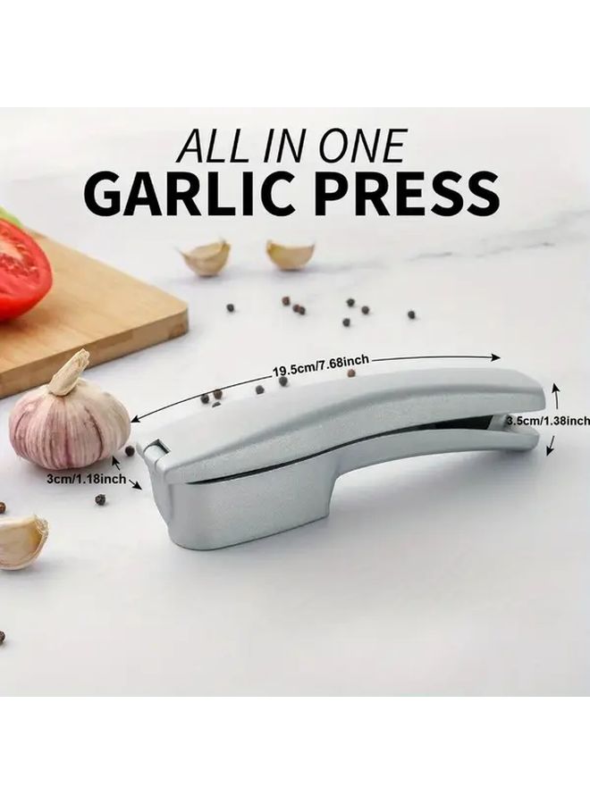 1 قطعة مفرومة ومقطعة ثوم من الألومنيوم الثقيل سهلة الضغط أداة مطبخ متعددة الأغراض - Image 3