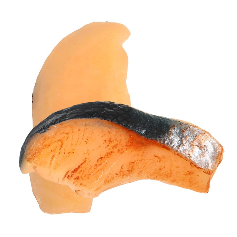 Lifelike Artificial Fish Slice Model Decor Thin Seafood Props 2PCS - Image 2