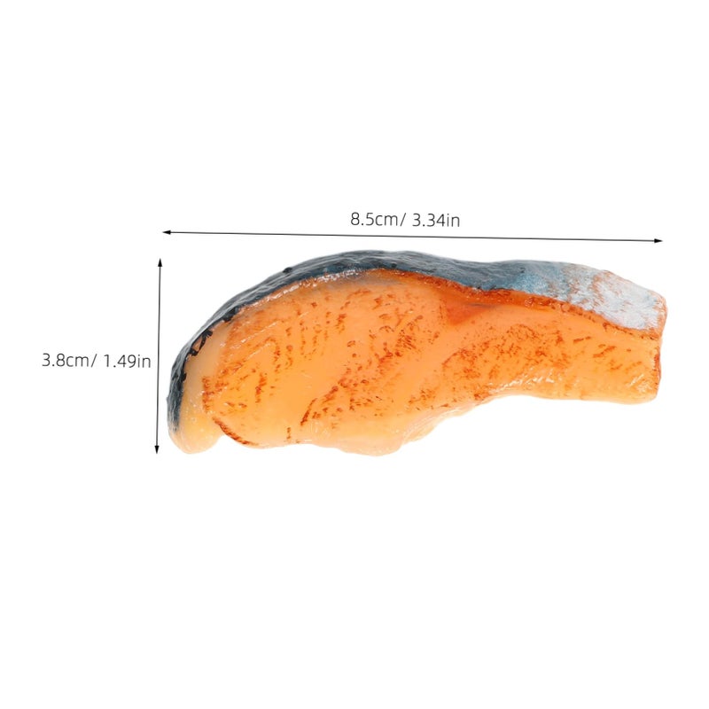 Lifelike Artificial Fish Slice Model Decor Thin Seafood Props 2PCS - Image 3
