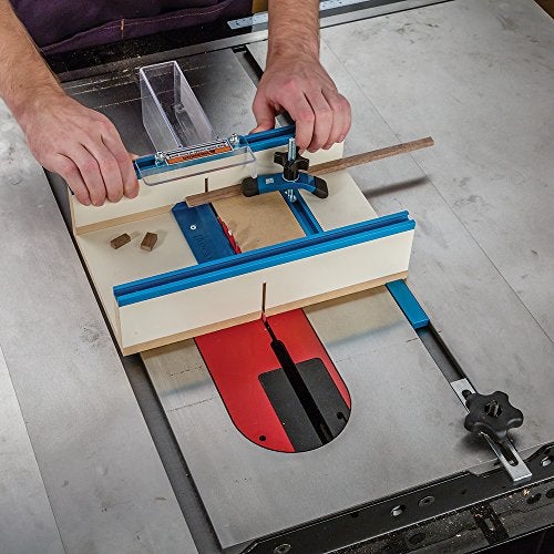 Rockler Small Parts Crosscut Sled - Table Saw Sled Kit Includes Blade Guard, Miter Track Stop - 900 Angle Small Moldings Crosscut - Image 4