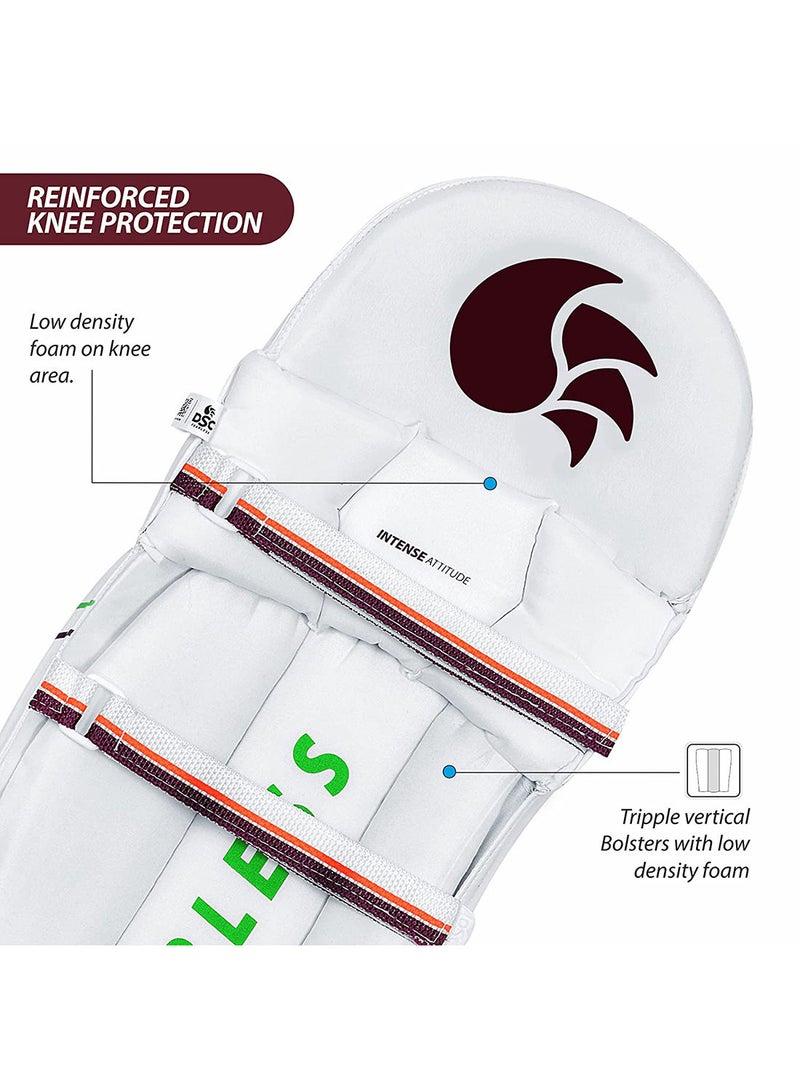 DSC Intense Atitude Leg Guard | Size: Mens Right | For Mens | Material: Leather | Extra wide high density foam side wings | Wipe clean facing - Image 4