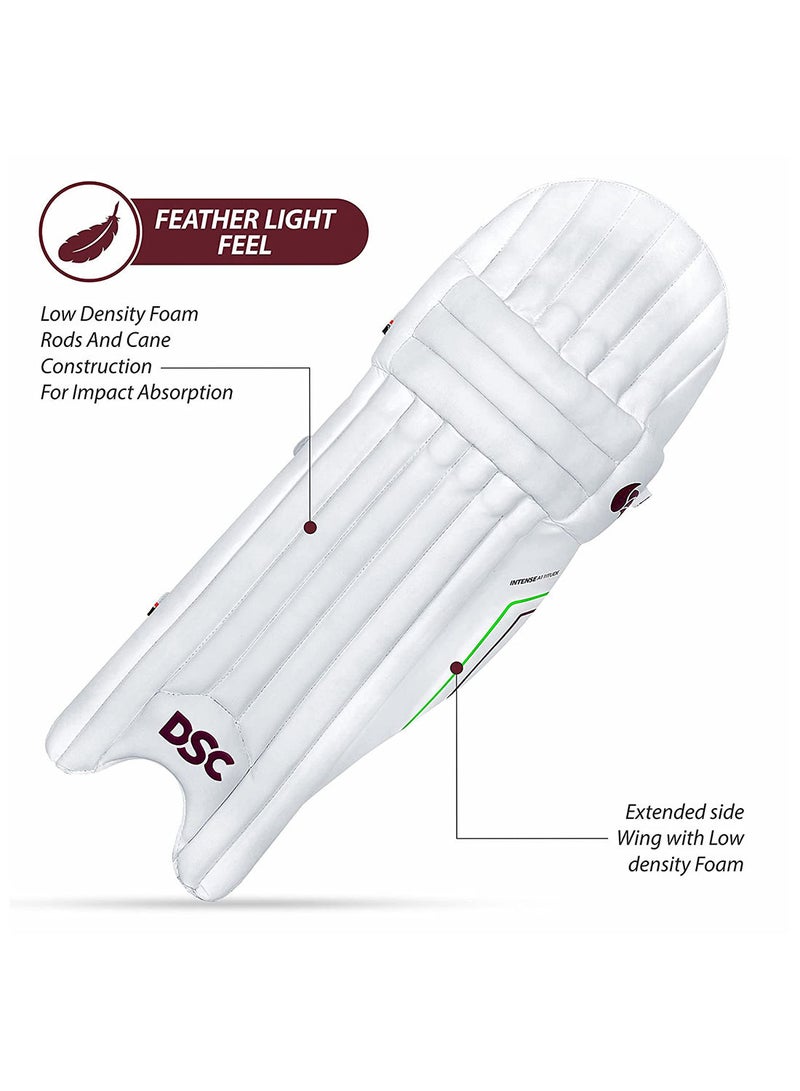 DSC Intense Atitude Leg Guard | Size: Mens Right | For Mens | Material: Leather | Extra wide high density foam side wings | Wipe clean facing - Image 2