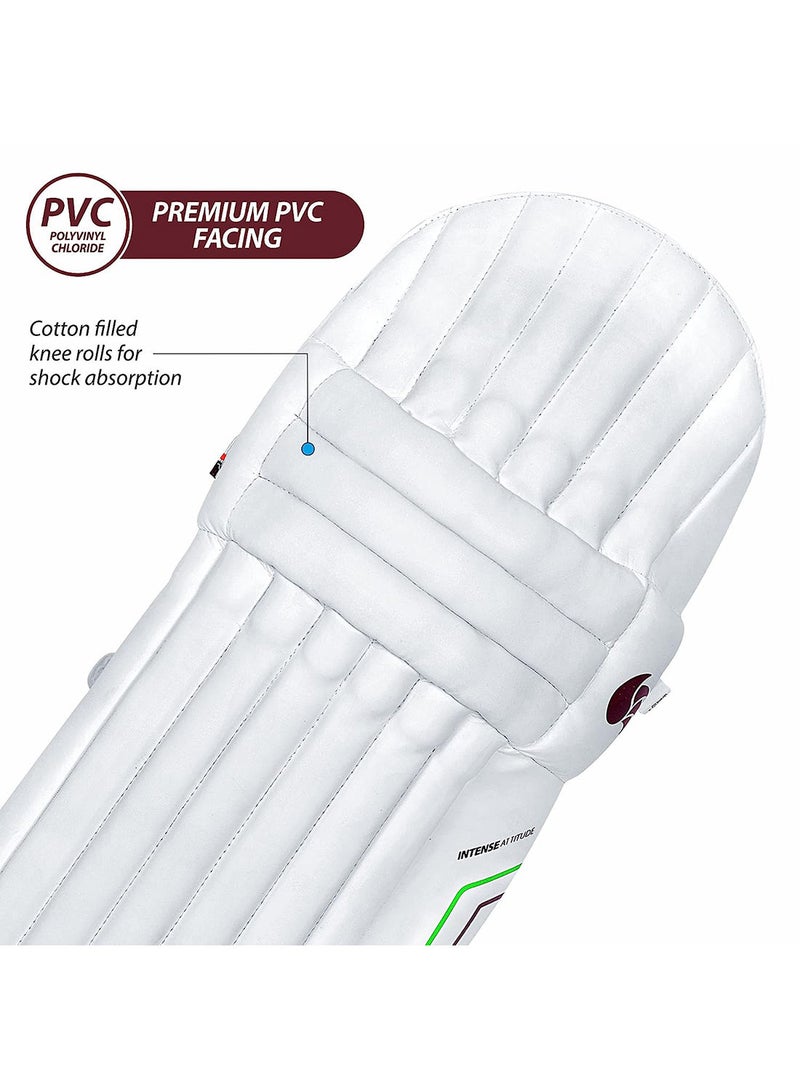 DSC Intense Atitude Leg Guard | Size: Mens Right | For Mens | Material: Leather | Extra wide high density foam side wings | Wipe clean facing - Image 3