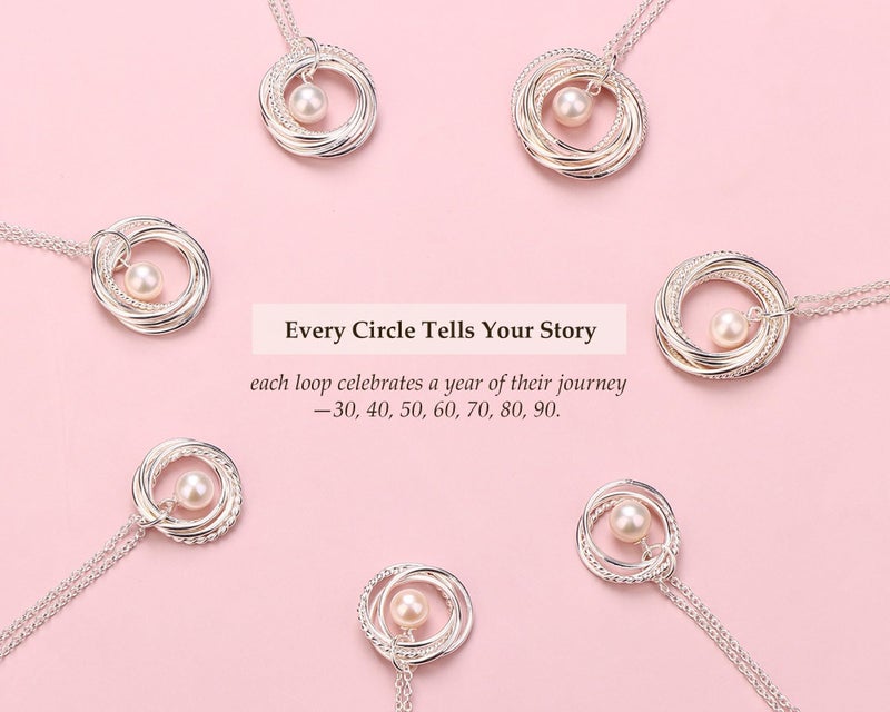 Krfy Birthday Gifts for Women Unique - 925 Sterling Silver Necklace with Pearl 70th Birthday Gifts for Women 70 Years Old Birthday Card Present for Her Mom Grandma Friend Female Turning 70s - Image 5