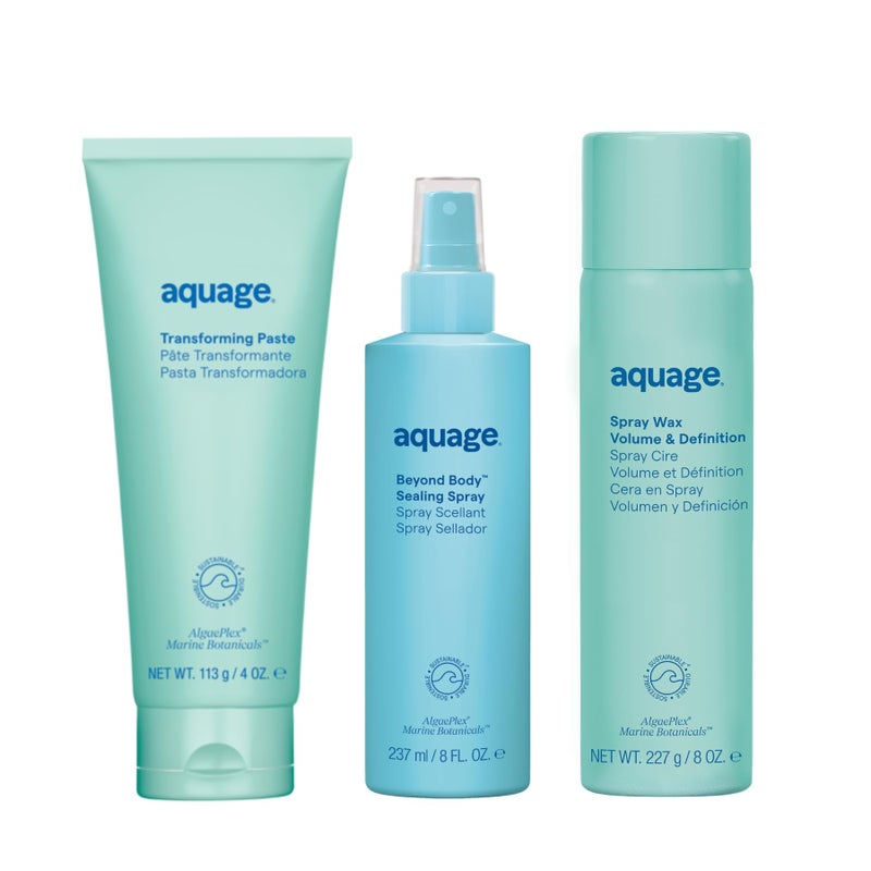 Aquage Volume & Texture Limited Edition Styling Kit, Transforming Paste, Beyond Body Sealing Spray, and Volume & Definition Spray Wax, 20 fl. oz. - Image 2