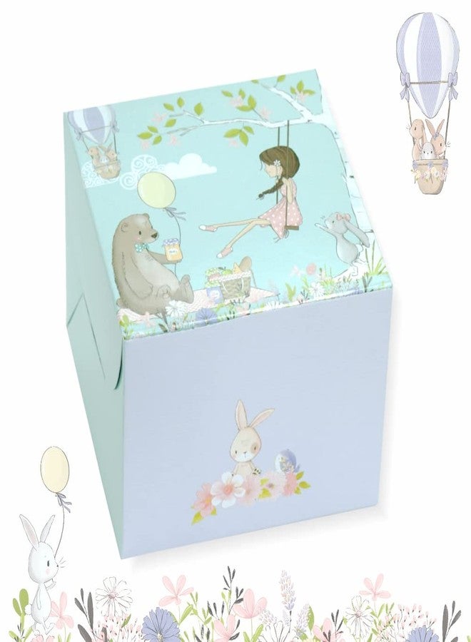 Chic a Choc PASTRY BOX/RETURN FAVOURS BOX – Floral Spring – 5x5x4 Inch (Pack of 10) Homebakers, Birthdays, Baby Shower, Easter - Image 1
