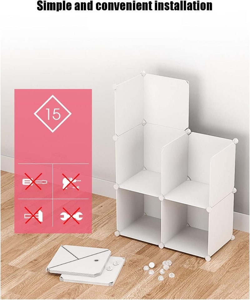 Ticoh 8 Door Plastic Wardrobe for Kids - Cupboard for Clothes Storage Rack, Almirah for Clothes, Baby Collapsible Wardrobe, Multi-Purpose Kids Storage Organizer for Books,Toy,Living Room - Image 5