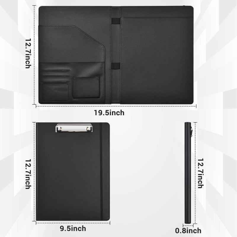 Pacific Mailer Padfolio with Clipboard Pacific Mailer Clipboard Notebook Resume Portfolio Folder Legal Document Organizer Legal Pad Holder for Interview School Business Office Conference - Image 3