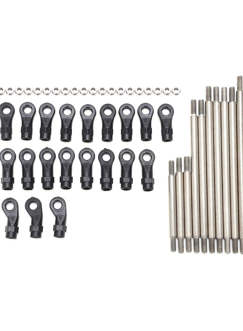 GGOOT Stainless Steel Pull Rod RC Car Pull Rods RC Servo Link Pull Rod with End Ball Set for Traxxas Trx4 313mm Wheelbase 1/10 - Image 2