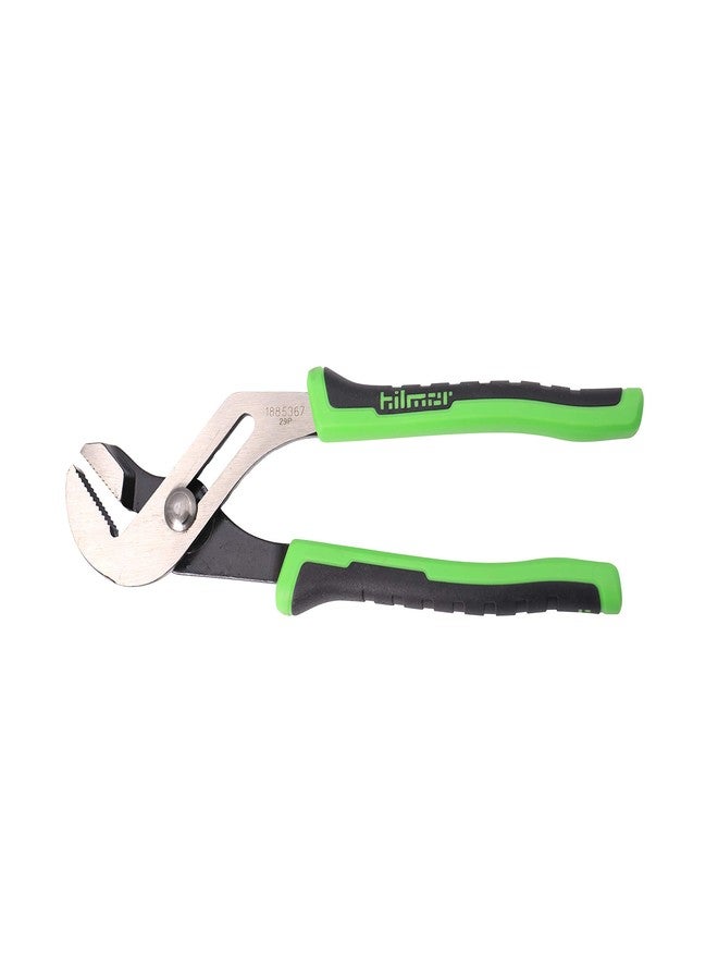 Hilmor 10" Tongue & Groove Plier with Rubber Handle Grip, Black & Green, GJP10 1885367 - Image 4