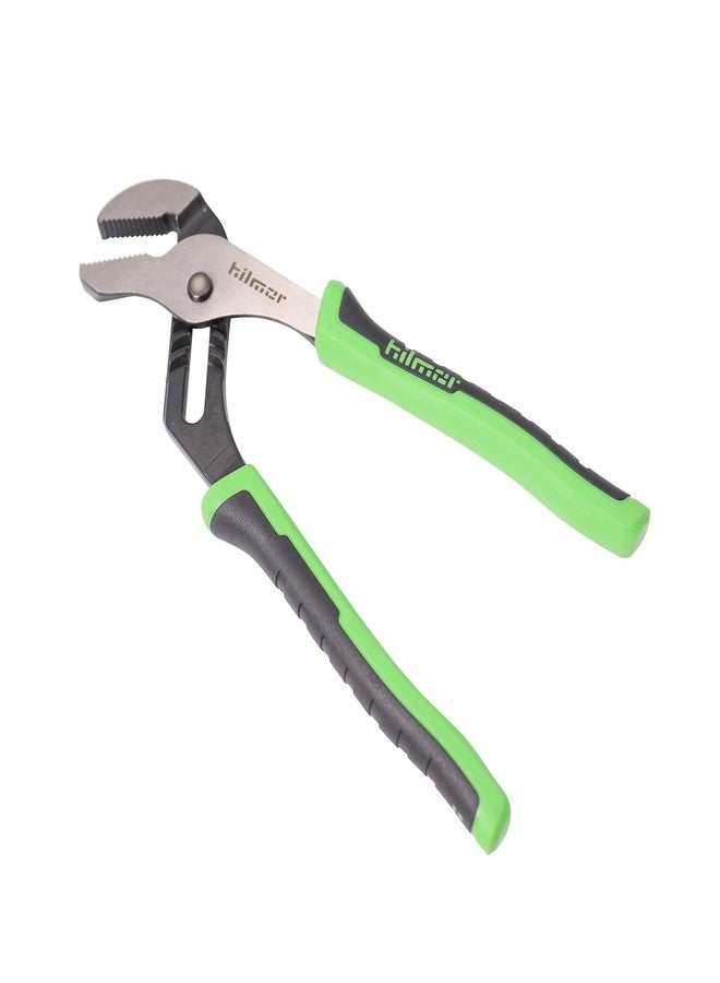 Hilmor 10" Tongue & Groove Plier with Rubber Handle Grip, Black & Green, GJP10 1885367 - Image 3